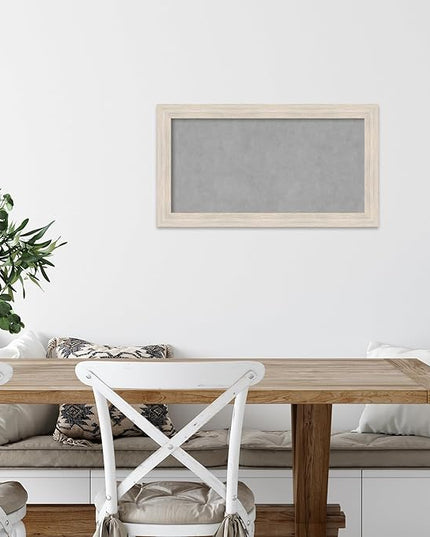 Amanti Art White Framed Magnetic Board 15x27 Small Vision Board for use with Magnets, 100% Metal Sheet to Display Items as Office Decor or for Home Organization in mudroom, Kitchen or Kids Room