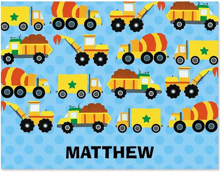 Current Construction Kids Personalized Note Cards - 24 Cards with White Envelopes, 4¼ x 5½ Inch Size, Blank Stationery, Add Names or Text, For Thank You Notes, Invitations, & Announcements
