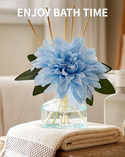 Reed Diffusers Set The Forest of Citrus Scent, Bathroom Floral Scent Diffuser, Reed Diffuser for 120 Days, Bathroom Diffuser with 7 Sticks, Office Desk Accessories, Bedroom Decor