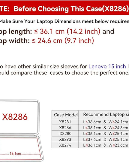 Smatree Hard EVA Protective Sleeve Case Compatible for 15 inch Lenovo 3i Chromebook Laptop, Anti-Shock and Waterproof Notebook Bag (X8286)