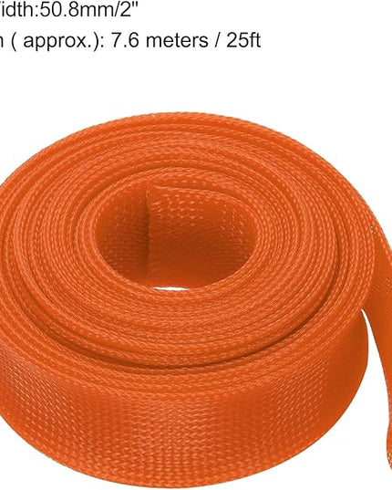 uxcell Expandable Sleeving, 2-inch 25ft Cable Sleeve, Orange