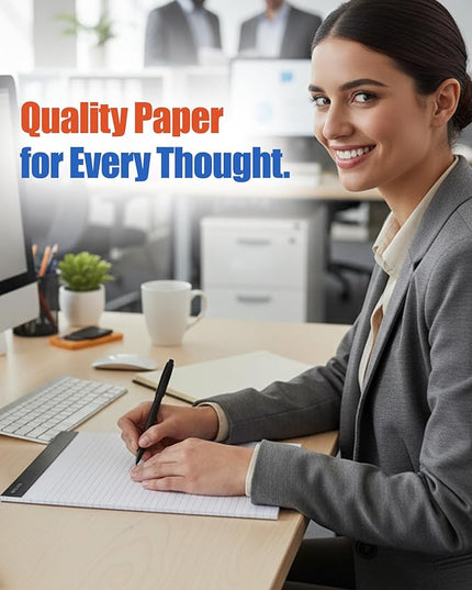 Mintra Office Legal Pads - ((PREMIUM WHITE 6pk, 5in x 8in, NARROW RULED))