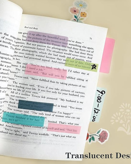 ELII 900 PCS Book Tabs 2 Inch Sticky Index Tabs, Colored Page Markers Repositionable Tags Reading Tabs Self Adhesive Tape Flags for Books, Binders, Notebook and File Folders