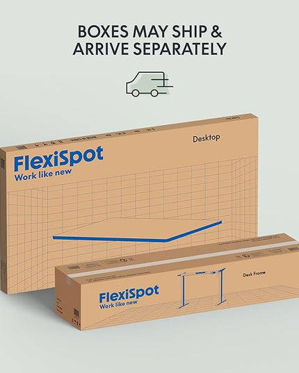 FLEXISPOT EN1 One-Piece Standing Desk with 1-Inch Thick Desktop, 55"x28" Electric Height Adjustable Desk for Home Office & Multi-Device Workstations, Black
