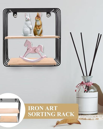 Wall Mounted Floating Shelf Compact Wall Storage Shelf Multifunctional for Living Room Bedroom Office Home Organization