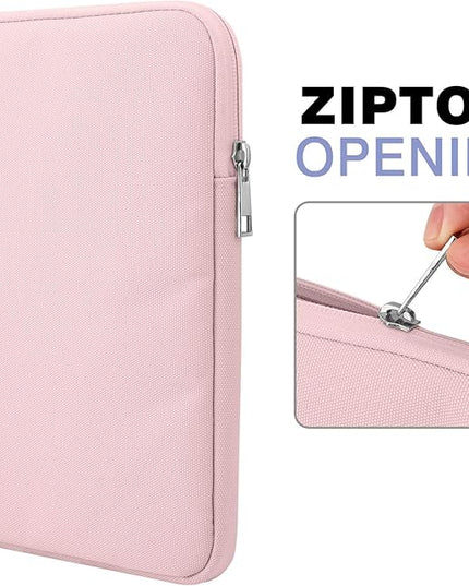 MoKo 9-11 Inch Tablet Sleeve Bag Carrying Case Fits New 11 inch iPad Air M3, iPad A16 2025, iPad Pro 11 M4/Air M2, iPad Air 5/4/3th, iPad 10/9/8/7th, Pink
