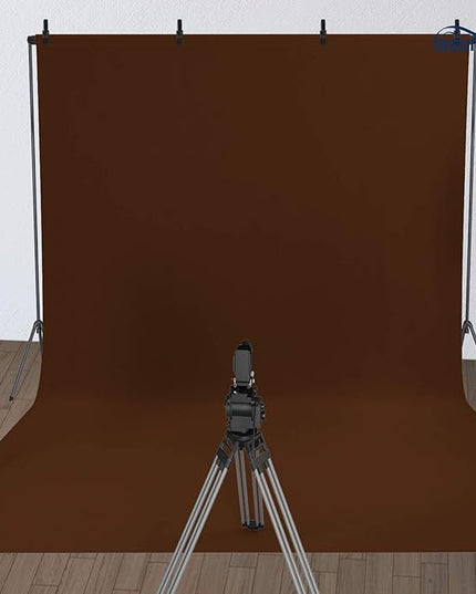 ISSUNTEX 10X20 ft/3X6 Meters Brown Background Photo Backdrop, Photo Studio, Collapsible High Density Screen for Video Photography and Television