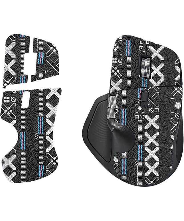 Mouse Grip Tape Full Coverage for Logitech MX Master 4, Mouse Anti Slip Grip Tape,Self-Adhesive PreCut Sweat-Resistant Professional Mice Upgrade Kit(Black)