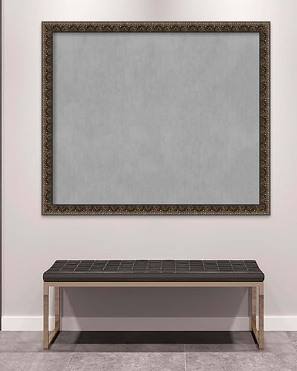 Amanti Art Black Framed Magnetic Board 45x53 Oversize Vision Board for use with Magnets, 100% Metal Sheet to Display Items as Office Decor or for Home Organization in mudroom, Kitchen or Kids Room