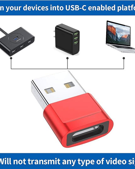 USB C Female to USB Male Adapter (4-Pack),Type C to USB A Charger Converter for iPhone 15 14 13 12 11 Plus Pro Max,Samsung Galaxy Note 20 S24 S23 S22,Apple iWatch Watch Series 7 8 SE,AirPods iPad Pro