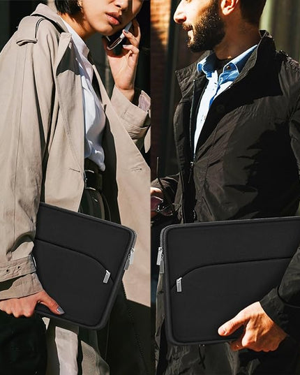 Laptop Sleeve Case 15.6 inch, Durable Portable Monitor Protective Cover with Front Pocket, Traveling Computer Carrying Bag Laptop Sleeve Compatible for HP, Dell, Asus, Lenovo, Black