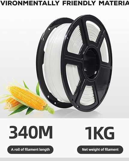 FLASHFORGE PLA Filament 1.75mm, 3D Printer Filament 1kg (2.2lbs) Spool, Dimensional Accuracy +/- 0.02mm, 3D Printing Filament Easy to Use and Fits for Most FDM 3D Printers (White)