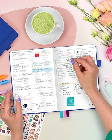 GoGirl Planner and Organizer for Women – Compact Size Weekly Planner, Goals Journal & Agenda to Improve Time Management, Productivity & Live Happier. Undated – Start Anytime, Lasts 1 Year – Royal Blue