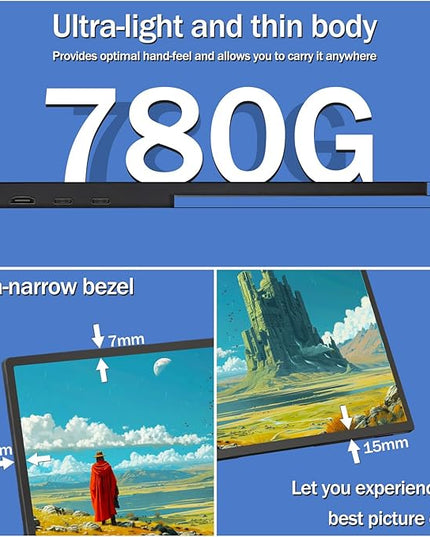 Portable Monitor Touchscreen 15.6" 2.8K Laptop Screen Extender 2880x1620,100Hz,100％sRGB,w/45° Adjustable Stand,mini HDMI USB-C Computer Display for Laptop PC Phone Mac