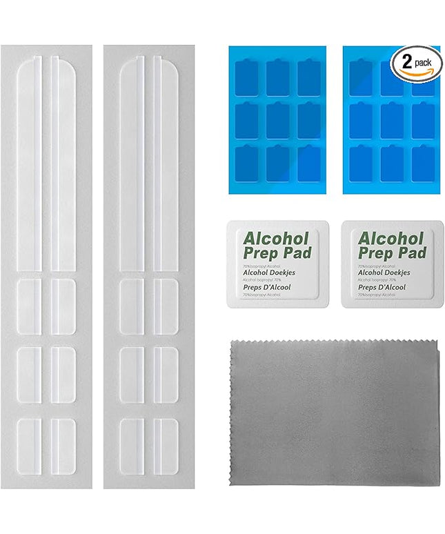 Privacy Screen Adhesive Strips and Slide Mount Tabs for Laptop Computer Monitor, Privacy Screen Slide Mount Tabs *2, Privacy Screen Adhesive Strips *2, 1pcs Microfiber Cloth, 2pcs Screen Cleaning Kit