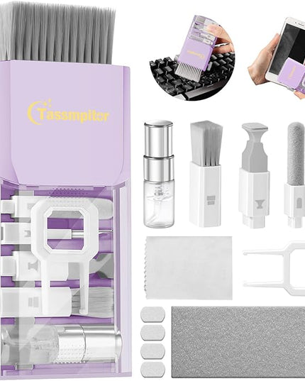Laptop Screen Keyboard Cleaner Kit, All in 1 Electronic Cleaning Tool for MacBook iPad iPhone Pro Cell Phone, Brush Tool for Tablet, Computer, PC Monitor,TV Camera Lens with Patent, Purple