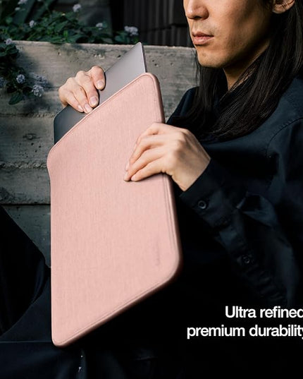 Incase ICON Sleeve with Woolenex - MacBook Air 13 inch Case - 2025, 2024, 2023, 2022, M4, M3, M2 - Fitted MacBook Case, Laptop Sleeve, Hard Cover, Durable, Lightweight - Blush Pink
