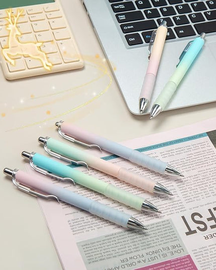 Aisibeiger Gel Pens Fine Point 0.7mm Black Ink Gel Pen Retractable Cute Pens for Smooth Writing School Office Supplies, Pack of 18