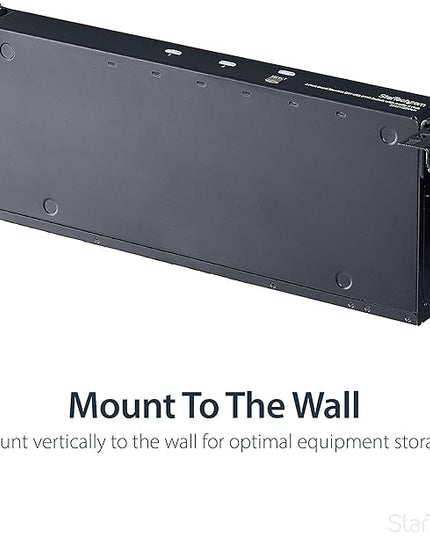 StarTech.com 2U Vertical Wall Mount Patch Panel Bracket - Steel Rack Mount Bracket w/Hardware for 19" Network, Server and Data Equipment , TAA (RK219WALLV)