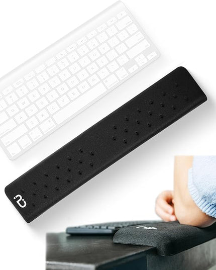 EdgeRest Mini PostureUp L-Shaped Desk Long Wrist Rest Elbow, Forearm & Wrist Comfort Support for Table or Desk Edge, Non-Slip, Memory Foam Padding, Ergonomic Design for Work, Universal Fit, Black