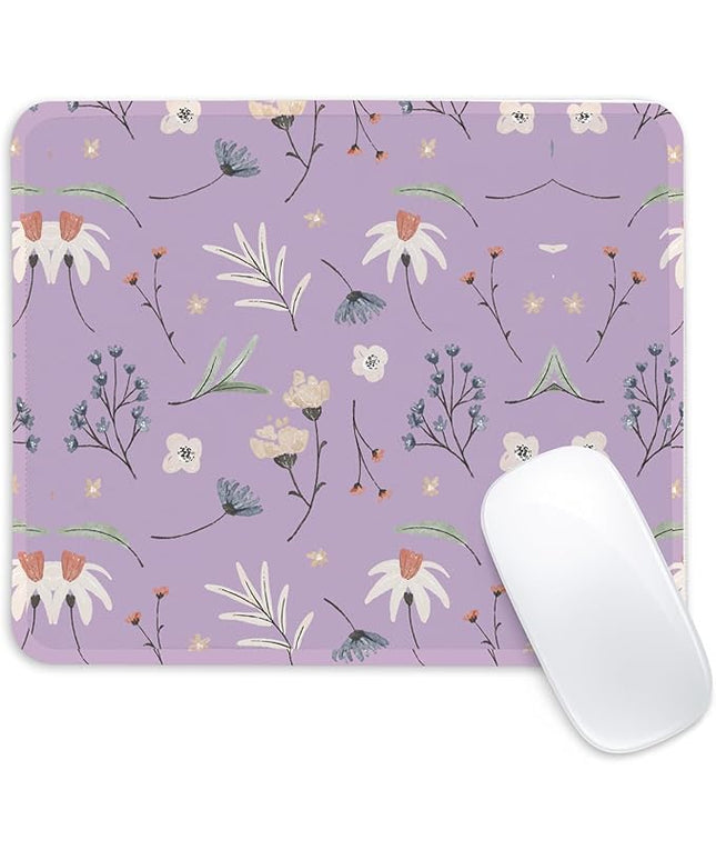 Flower Square Mouse Pad,Non-Slip Rubber Base Mouse Pad,Home Office Decoration Desktop Accessory,Laptop Mouse Pad for Office Laptops,9.4x7.8x0.12inch 10