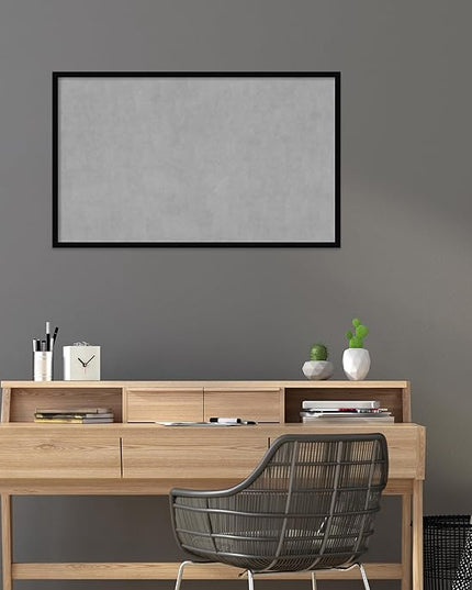 Amanti Art Black Framed Magnetic Board 25x41 Large Vision Board for use with Magnets, 100% Metal Sheet to Display Items as Office Decor or for Home Organization in mudroom, Kitchen or Kids Room