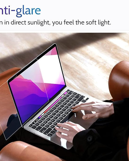 Peslv 3-Pack Anti Blue Light Screen Protector for MacBook Air 13 Inch(2018-2021,M1)&MacBook Pro 13In(2016-2022,M1,M2), 13.3" Mac Laptop Glare Filter Uv Blocker Shield Cover Eye Protection Film
