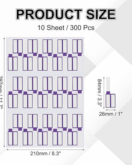 uxcell 300 Pcs Cable Labels, Waterproof Wire Cord Labels Tags, Cord Organizer Management Tags for Charger Cable Organizer Wire Markers Printer, Purple