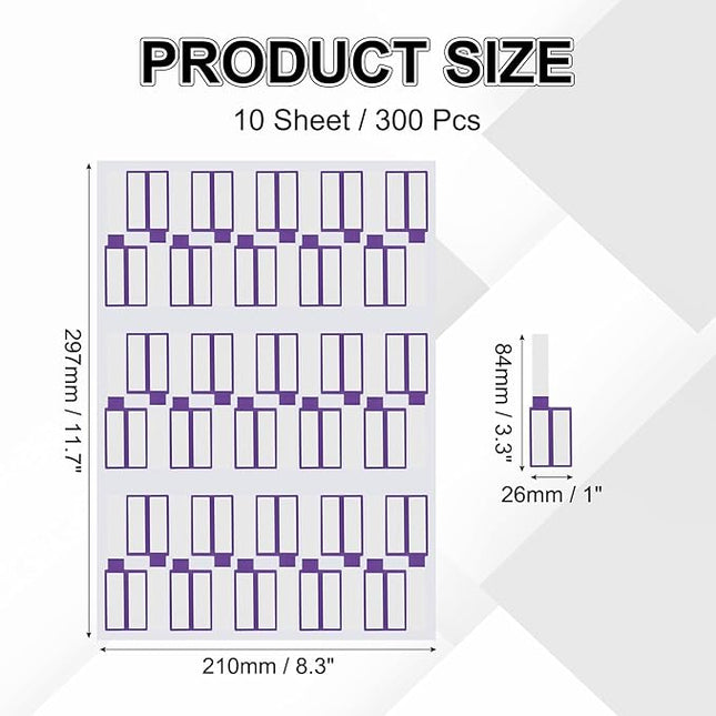 uxcell 300 Pcs Cable Labels, Waterproof Wire Cord Labels Tags, Cord Organizer Management Tags for Charger Cable Organizer Wire Markers Printer, Purple