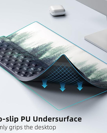 Ospelelf Keyboard Wrist Rest Pad, Comfy Ergonomic Keyboard Stand Holder, Office Desk Accessories, Work from Home Essentials, Green Forest Pattern