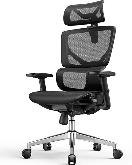Ergonomic Office Chair - Big & Tall 6'6" Mesh Chair with Dynamic Lumbar Support, 4-in-1 Quick Adjust, 350lbs Capacity - BIFMA Certified Computer Chair for Home Office