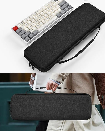 60% Keyboard Case, Hard Travel Carrying Case for 61 Keys Keyboard Cover, Compatible with MageGee Mini 60%, RK ROYAL KLUDGE R65, Snpurdiri 60%, Aula WIN60, Razer Huntsman 60% Keyboards Protector, Black