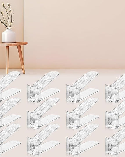 Shoe Slots Organizer for Closet,12PACK Shoe Stacker Shoe Rack Organizer for Closet Space Saver Storage Shoe Holder Organization(Transparent)