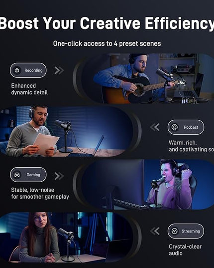 MAONO USB XLR Dynamic Microphone for Podcast: PC Computer Gaming Mic with 192kHz/24bit for Studio Recording Streaming Content Creation PD300XT