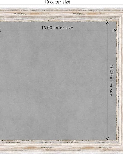 Amanti Art White Framed Magnetic Board 19x19 Small Vision Board for use with Magnets, 100% Metal Sheet to Display Items as Office Decor or for Home Organization in mudroom, Kitchen or Kids Room
