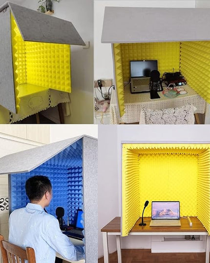 Portable Sound Recording Vocal Booth Box,Desktop Soundproof Cover,Isolation Booth,Sound Absorbing Shield,sound Proof Foam Panels To Filter Vocal,studio Booth,isolation Booth,portable Recording Studio