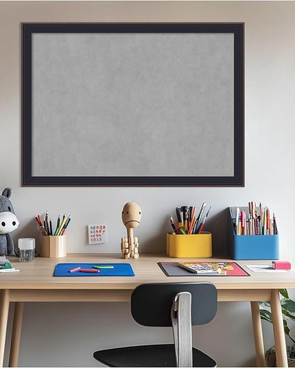 Amanti Art Black Framed Magnetic Board 23x31 Medium Vision Board for use with Magnets, 100% Metal Sheet to Display Items as Office Decor or for Home Organization in mudroom, Kitchen or Kids Room