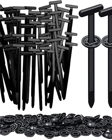 Nylon Universal Cable Tie Buckle, 2026 New Upgrade Heavy Duty Self-Locking Rivet Zip Ties Holder, Multifunctional Cable Tie Buckle for Car Daily Repair, Home, Office, Workshop (100 Pcs)