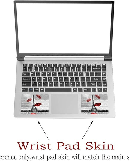 Laptop Skin Sticker Decal,12" 13" 13.3" 14" 15" 15.4" 15.6 inch Laptop Vinyl Skin Sticker Cover Art Protector Notebook PC (2 Wrist Pad Skins Included), Decorative Waterproof Removable,Eiffel Tower
