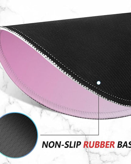 ITNRSIIET Mouse Pad Non-Slip Rubber Base Smooth Surface Stitched Edges Waterproof Durable Compatible with All Mice for Office & Gaming, Desk Accessory, Diameter 8.7 inch, Blush Gradient