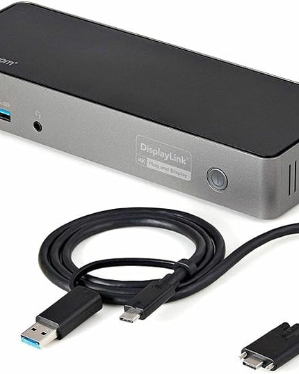 StarTech.com USB-C / USB-A Hybrid Docking Station for MacBook Pro / Air M1 M2 M3 M4 & Windows, Universal Triple 4K 60Hz HDMI DP Dock, Thunderbolt Compatible, 85W Laptop Charging - TAA