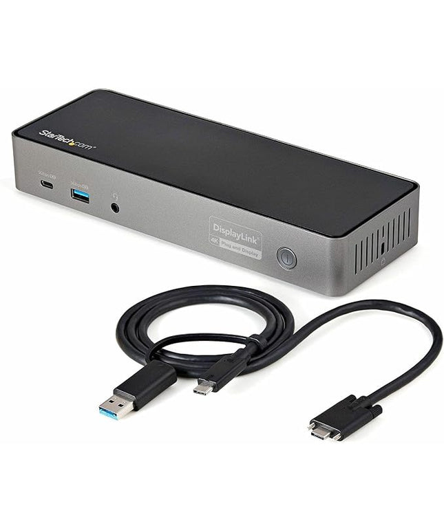 StarTech.com USB-C / USB-A Hybrid Docking Station for MacBook Pro / Air M1 M2 M3 M4 & Windows, Universal Triple 4K 60Hz HDMI DP Dock, Thunderbolt Compatible, 85W Laptop Charging - TAA