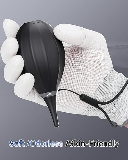 [Upgraded Version] Soft Tip Silicone Camera Dust Blower Lens Air Blower with Cleaning Cloth,Camera Lens Cleaner Air Blower for Sensor LCD Keyboards Alcohol Ink Printing,Dust Blower Replace Canned Air