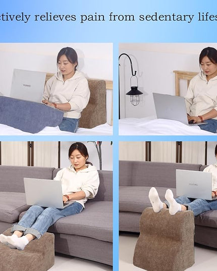 Foot Rest for Under Desk at Work.Multifunctional 3-Tier Foot Stool,with Washable Footrest.for Under Desk,Office Chair Gaming Chair & Sofa,Leg Elevation Pillow,Supports Posture-Brown