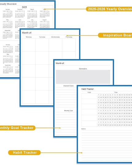 Academic Planner for 2026 or Anytime – 8.5" x 11" Undated Weekly Student Planner For Homeschool, High School, College & Nursing Students, 200 Pages, Blue