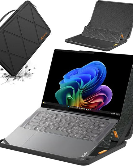 Smatree MS60T Hard EVA Protective Sleeve Case with Stand Compatible for 14 inch Lenovo Yoga 7i 2-in-1 Gen 10/9/8, for ThinkPad P14s Gen 3, for 14.5 inch Lenovo Yoga Pro 7 Laptop Notebook Bag