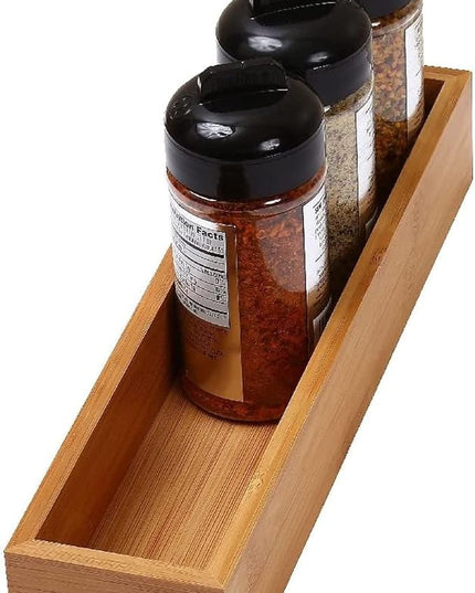 YBM Home Bamboo Drawer Organizer Storage Box for Kitchen Drawer, Junk Drawer, Office, Bedroom, Children Room, Craft, Sewing, and Bathroom, 3x12x2 inch