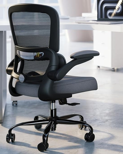TRALT Office Chair - Ergonomic Desk Chair with Adjustable Lumbar Support, Mesh Computer Chair, Executive Chair for Home Office Comfortable Lumbar Support (Fog Gray)