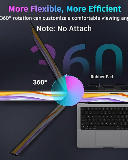QQH Laptop Screen Extender, 15.6” Triple Portable Monitor for Laptop with Ultra-Slim FHD IPS Display, USB-C Plug and Play Extended Screen Compatible with MacOS, Windows, Android for 12-16" Laptops