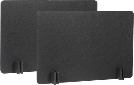PATIKIL Desk Divider, 2 Set 24 x 16 Inch Acoustic Freestanding Desk Divider Desk Privacy Panel with 8 Pcs Support Feet for Library Office Workstation, Black